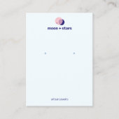 〔占星術の〕十二宮図クレセントムーンイヤリングジュエリーディスプレイ 名刺 (正面)