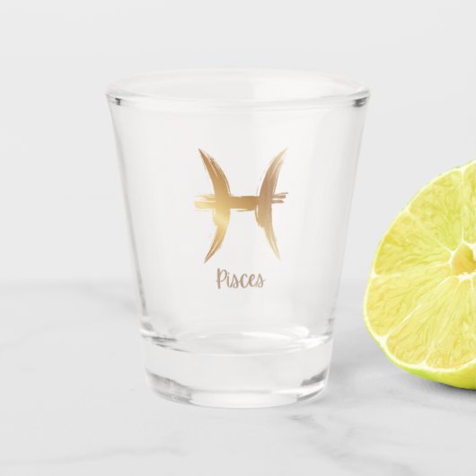 〔占星術の〕十二宮図コレクション – 魚座 ショットグラス (正面)