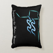 〔占星術の〕十二宮図コンステレーションアクエリアスアクセントピロー アクセントクッション (正面(垂直))