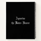 〔占星術の〕十二宮図コンステレーションアクエリアスノート ノートブック (裏面)