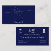 〔占星術の〕十二宮図コンステレーションジェミニ 名刺 (正面/裏面)