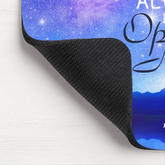 〔占星術の〕十二宮図サインアクエリアスドリーミースタースカイ引用文 マウスパッド (コーナー)