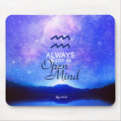 〔占星術の〕十二宮図サインアクエリアスドリーミースタースカイ引用文 マウスパッド (正面)