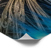 〔占星術の〕十二宮図サインアクエリアスフラクタルアート ポスター (角)