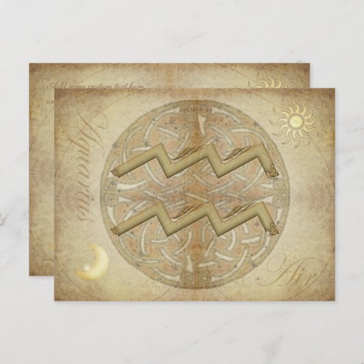 〔占星術の〕十二宮図サインアクエリアスポストカード ポストカード (正面/裏面)