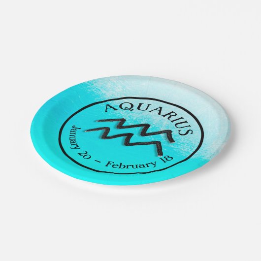 〔占星術の〕十二宮図サインアクエリアス占星術星占いパーティー ペーパープレート (アングル)