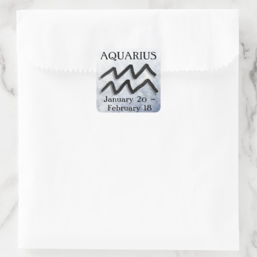 〔占星術の〕十二宮図サインアクエリアス占星術星占い スクエアシール (バッグ)