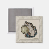 〔占星術の〕十二宮図サインアクエリアス磁石 マグネット (正面/裏面)