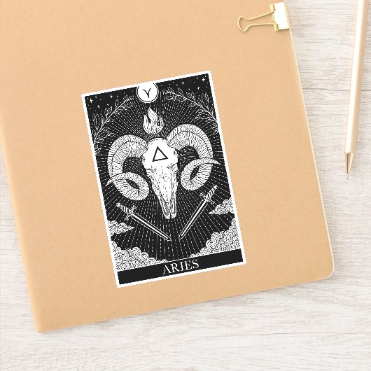 〔占星術の〕十二宮図サインアリータロット シール (ノートブック)