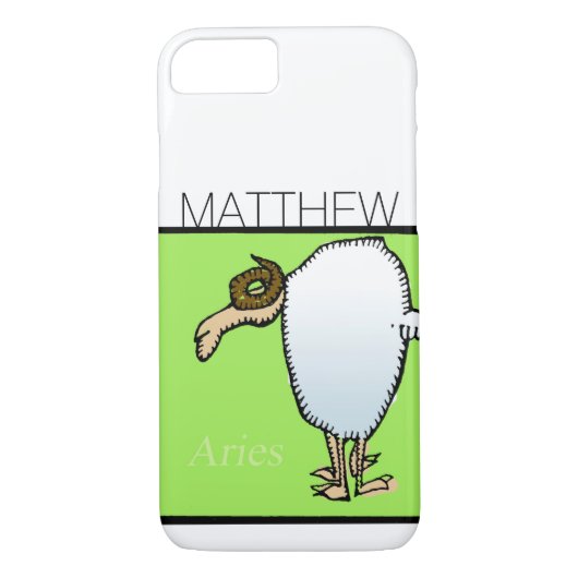 〔占星術の〕十二宮図サインアリーパーソナライズされた誕生日iPC Case-Mate iPhoneケース (裏面)