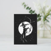 〔占星術の〕十二宮図サインイラストレーション-射手座 ポストカード (スタンド正面)