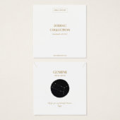 〔占星術の〕十二宮図サインジェミニジュエリーディスプレイカード (正面&裏面)