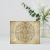 〔占星術の〕十二宮図サインジェミニ葉書 ポストカード (スタンド正面)