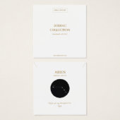 〔占星術の〕十二宮図サインジュエリー表示カード (正面&裏面)