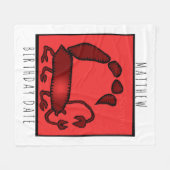 〔占星術の〕十二宮図サインスコーピオンパーソナライズされた誕生日毛布 フリースブランケット (正面(横))