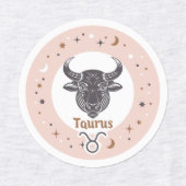 〔占星術の〕十二宮図サインタウラス ラベル (デザイン1)