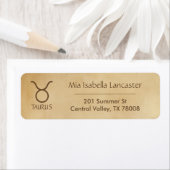 〔占星術の〕十二宮図サインタウラス – 差出人住所ラベル ラベル (インサイチュ)