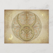 〔占星術の〕十二宮図サインタウルスポストカード ポストカード (正面)