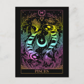 〔占星術の〕十二宮図サインピセスタロットカード ポストカード (正面)