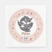 〔占星術の〕十二宮図サインピセス スタンダードランチョンナプキン (正面)