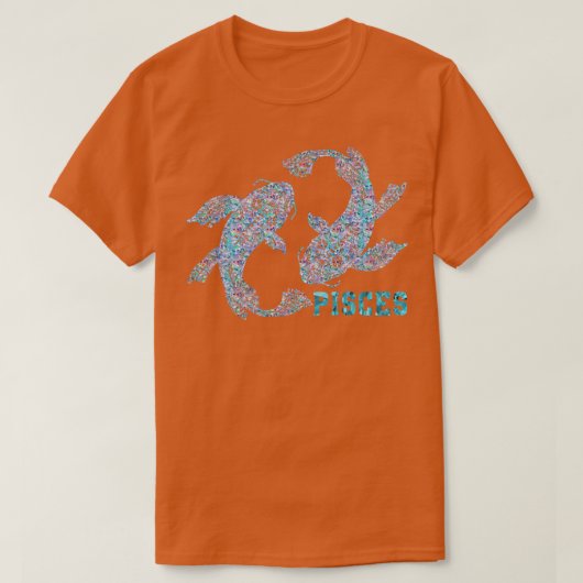 〔占星術の〕十二宮図サインピセス Tシャツ (デザイン正面)