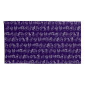 〔占星術の〕十二宮図サインピローケース(パープルセットの2つ) 枕カバー (裏面-右)