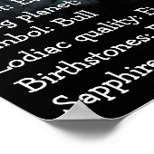 〔占星術の〕十二宮図サインブル図星の星占いポスター ポスター (角)