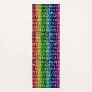 〔占星術の〕十二宮図サインヨガマット（虹） ヨガマット