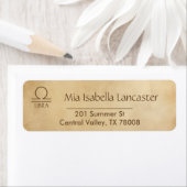 〔占星術の〕十二宮図サインライブラリー差出人住所ラベル ラベル (インサイチュ)