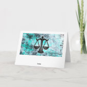 〔占星術の〕十二宮図サインリブラアストロロジー誕生日 カード (裏面)