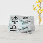 〔占星術の〕十二宮図サインリブラアストロロジー誕生日 カード (黄色い花)