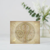 〔占星術の〕十二宮図サインレオはがき ポストカード (スタンド正面)