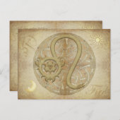 〔占星術の〕十二宮図サインレオはがき ポストカード (正面/裏面)