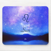 〔占星術の〕十二宮図サインレオドリーミースタースカイ引用文 マウスパッド (正面)