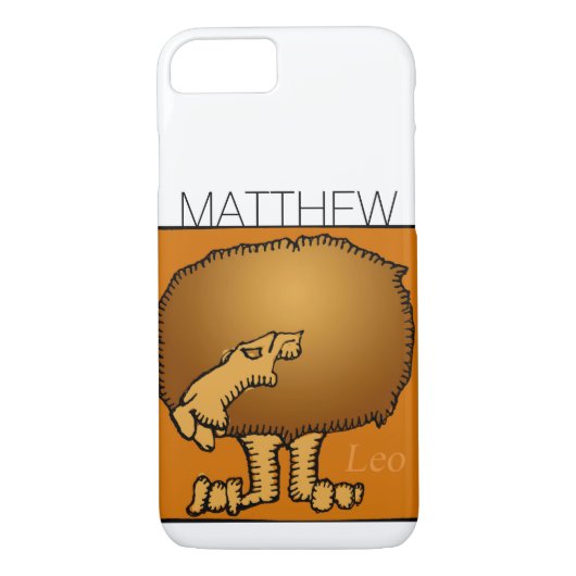 〔占星術の〕十二宮図サインレオパーソナライズされた誕生日iPC Case-Mate iPhoneケース (裏面)