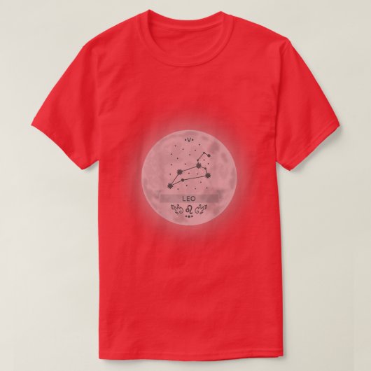 〔占星術の〕十二宮図サインレオ2593 Tシャツ (デザイン正面)