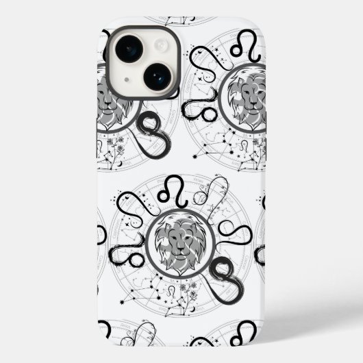 〔占星術の〕十二宮図サインレオ.w Case-Mate iPhoneケース (裏面)