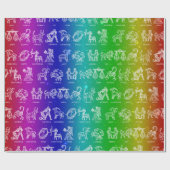 〔占星術の〕十二宮図サイン包装紙（レインボースムースフェード） ラッピングペーパー (フラット)