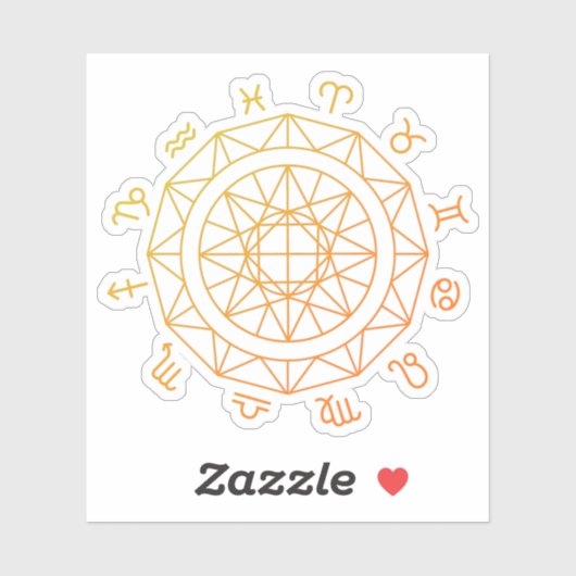 〔占星術の〕十二宮図サイン占星術のホイール シール (シート)