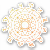〔占星術の〕十二宮図サイン占星術のホイール シール (正面)