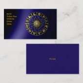 〔占星術の〕十二宮図サイン名刺 名刺 (正面/裏面)