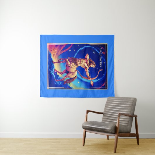 〔占星術の〕十二宮図サイン射手座として天射手 タペストリー (インサイチュ(横))