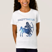 〔占星術の〕十二宮図サイン射手座リンガーTシャツ Tシャツ (正面)