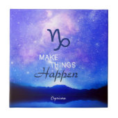 〔占星術の〕十二宮図サイン山羊座ドリーミースタースカイ引用文 タイル (正面)