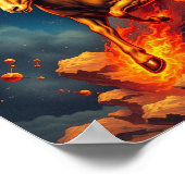 〔占星術の〕十二宮図サイン山羊座ポスター ポスター (角)