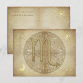 〔占星術の〕十二宮図サイン蠍座はがき ポストカード (正面/裏面)