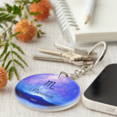 〔占星術の〕十二宮図サイン蠍座ドリーミースタースキー引用文 キーホルダー (正面右)