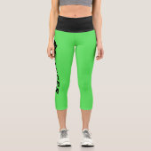 〔占星術の〕十二宮図サイン魚座グラフィックヨガパンツ カプリレギンス (正面)