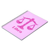 〔占星術の〕十二宮図サイン（マゼンタとピンク） ノートブック (左側)