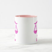 〔占星術の〕十二宮図サイン（マゼンタとピンク） マグカップ (中央)
